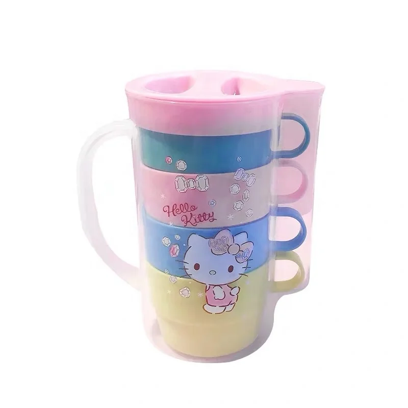 5Pc/Set Caetoon Anime Drinking kettle Melody Cinnamoroll Cute Household Water Bottle Kawaii Refrigerator Juice Beverage Bottles