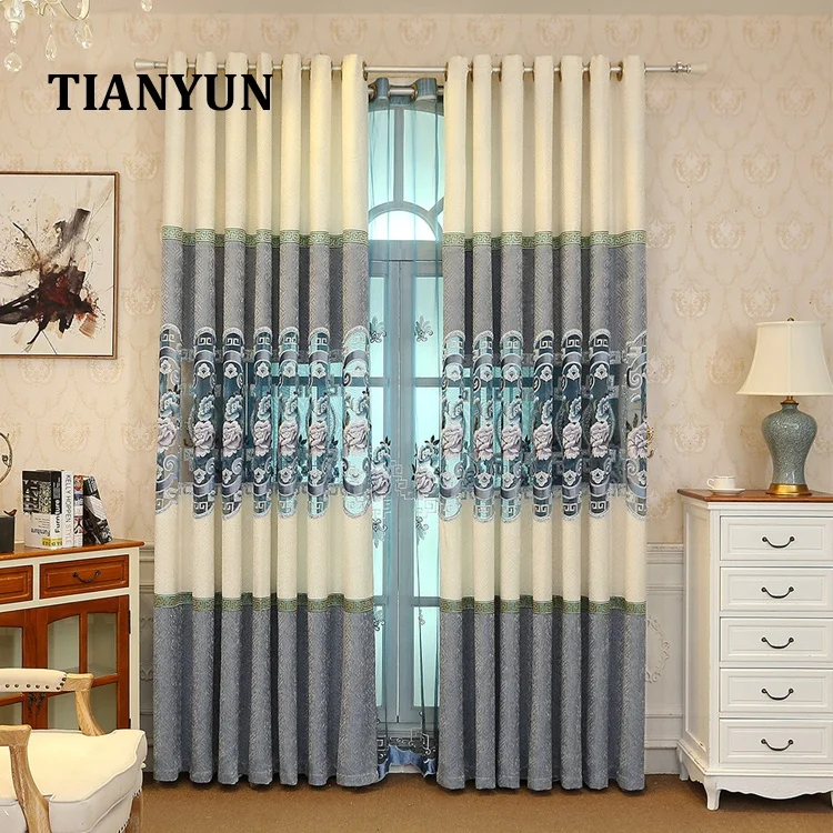 Hot Sale Beige Rideaux Salon Blackout Drapes For Wedding Decoration Curtains For The Living Room