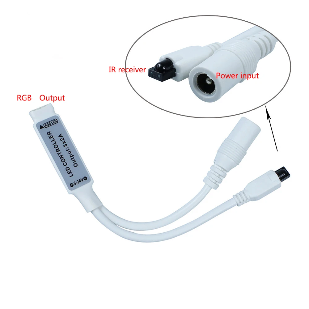  Мини-контроллер для светодиодов RGB SMD5050 SMD2835 24 клавиши 12 В постоянного