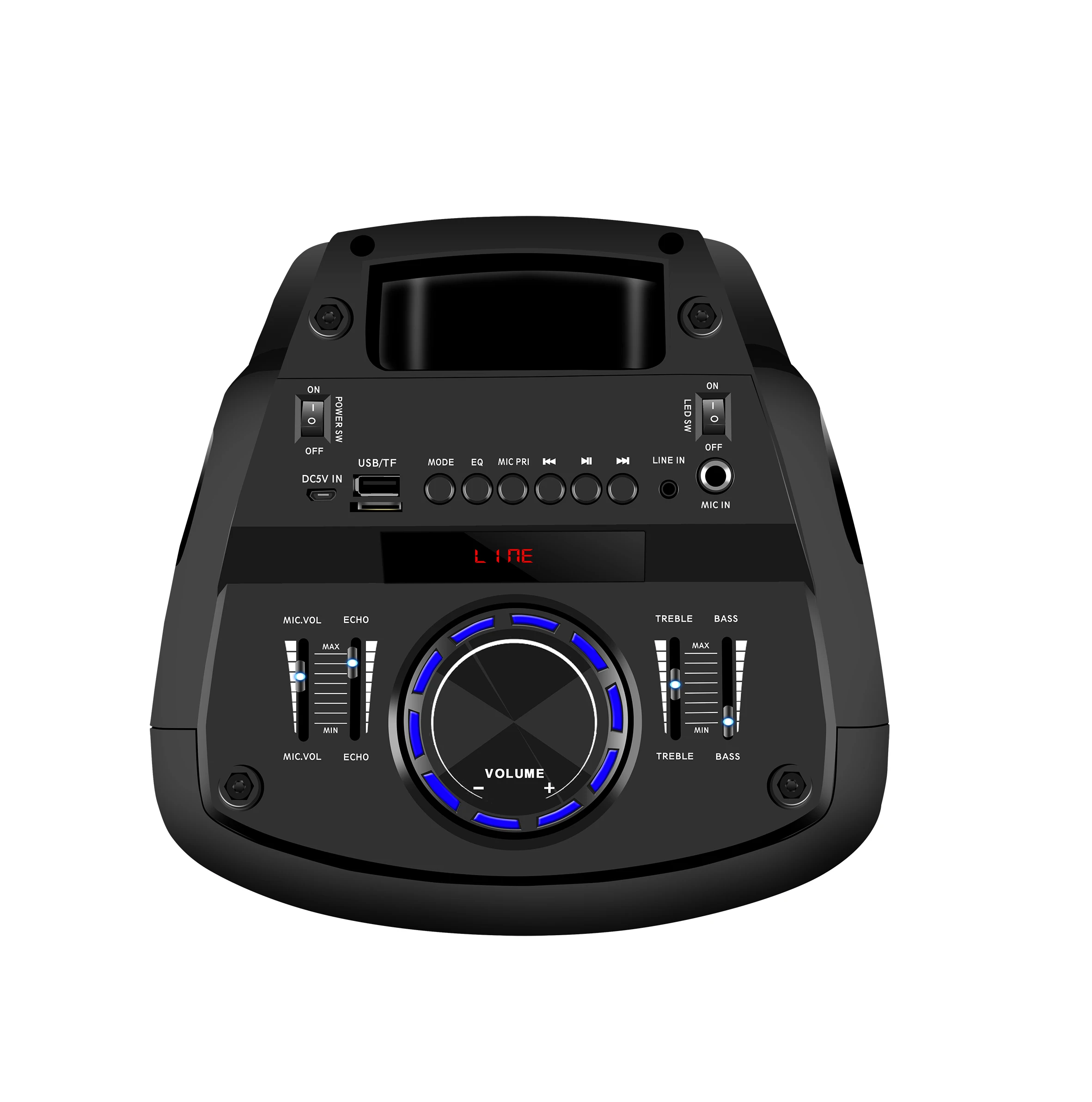 T 2023 Popular Double 6.5 Inch Sound Box Speaker Wireless Bluetooth Karaoke Light Outdoor Party Speaker