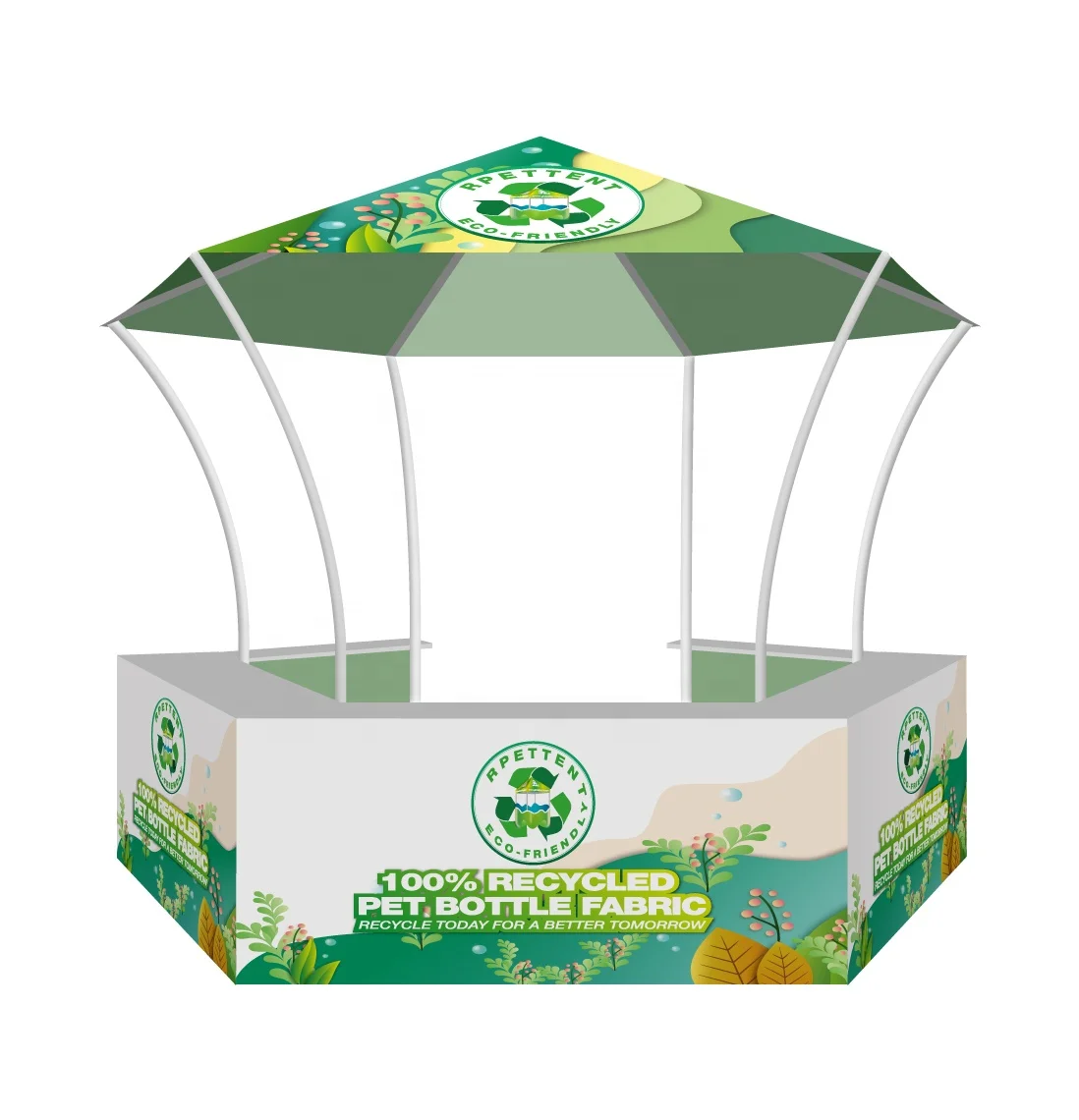 GLOBAL TENT Eco-Friendly Branding Showcase Advertising Vendor Kiosk Tent Party Event Marquee Canopy
