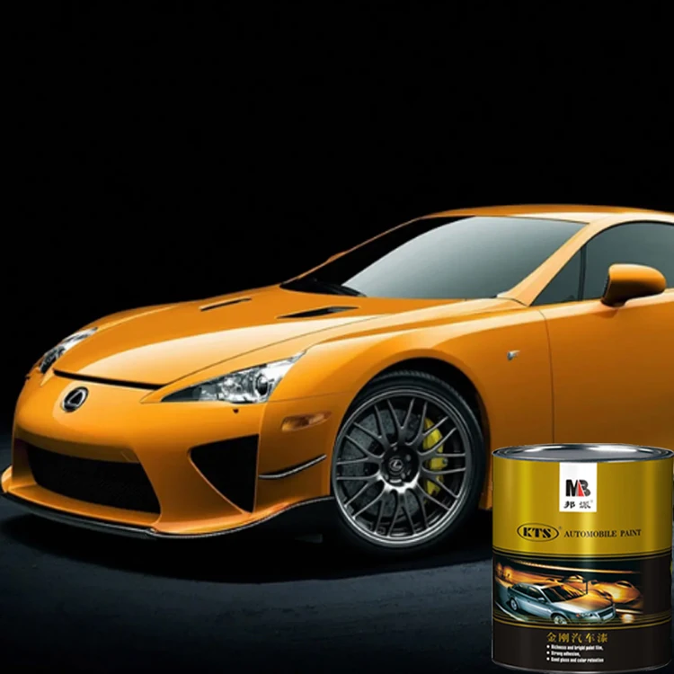 kts Auto Metallic Car Paint Spraying Machine 1K 2K Yellow Car Paint Colors Repair Coating Automotive Paint Base Coat