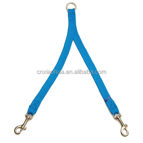 Wholesale Cotton Braided Rope Pet Double Dog Leash Coupler Swivel Copper Fitting Acoplador De Correa De Perro Dog Leash Coupler