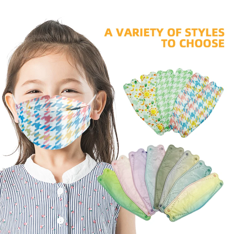 3d 4d Korean Cartoon Character 10pcs KF94 Masks For Kids Disposable Fashionable Kids kf94 Mask