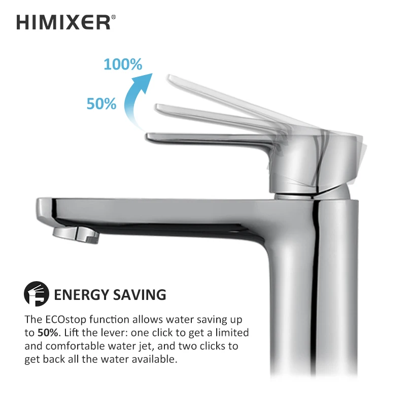 
HIMXER RTS small MOQ customization Single Handle Brass Bathroom Faucet Chrome Wash basin faucets 