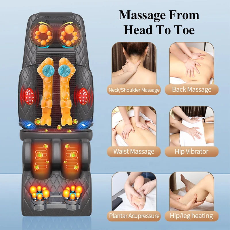 Hot Sale Luxury Electric Infrared Back Massage Cushion Adjustable Knead and Knock Hip Massager