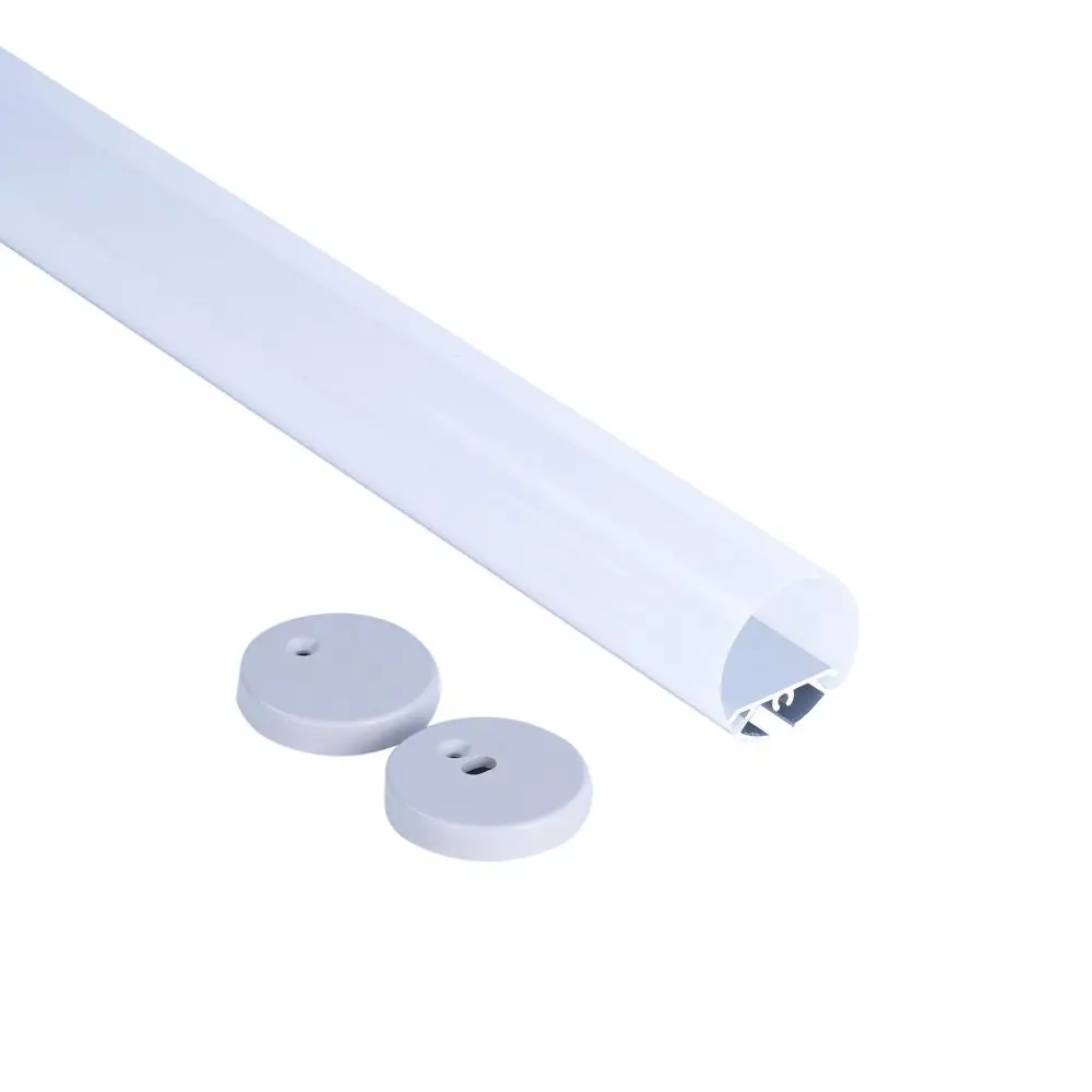 High quality 30mm LED round shape profile extrusion aluminum with opal diffuser cover mounting clip