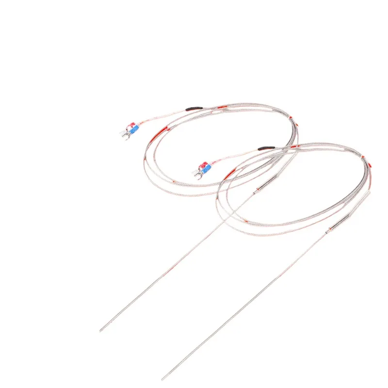 k Type thermocouple high temperature probe type 0.1mm High temperature temperature measurement wrnk-191 Flexible probe armored t