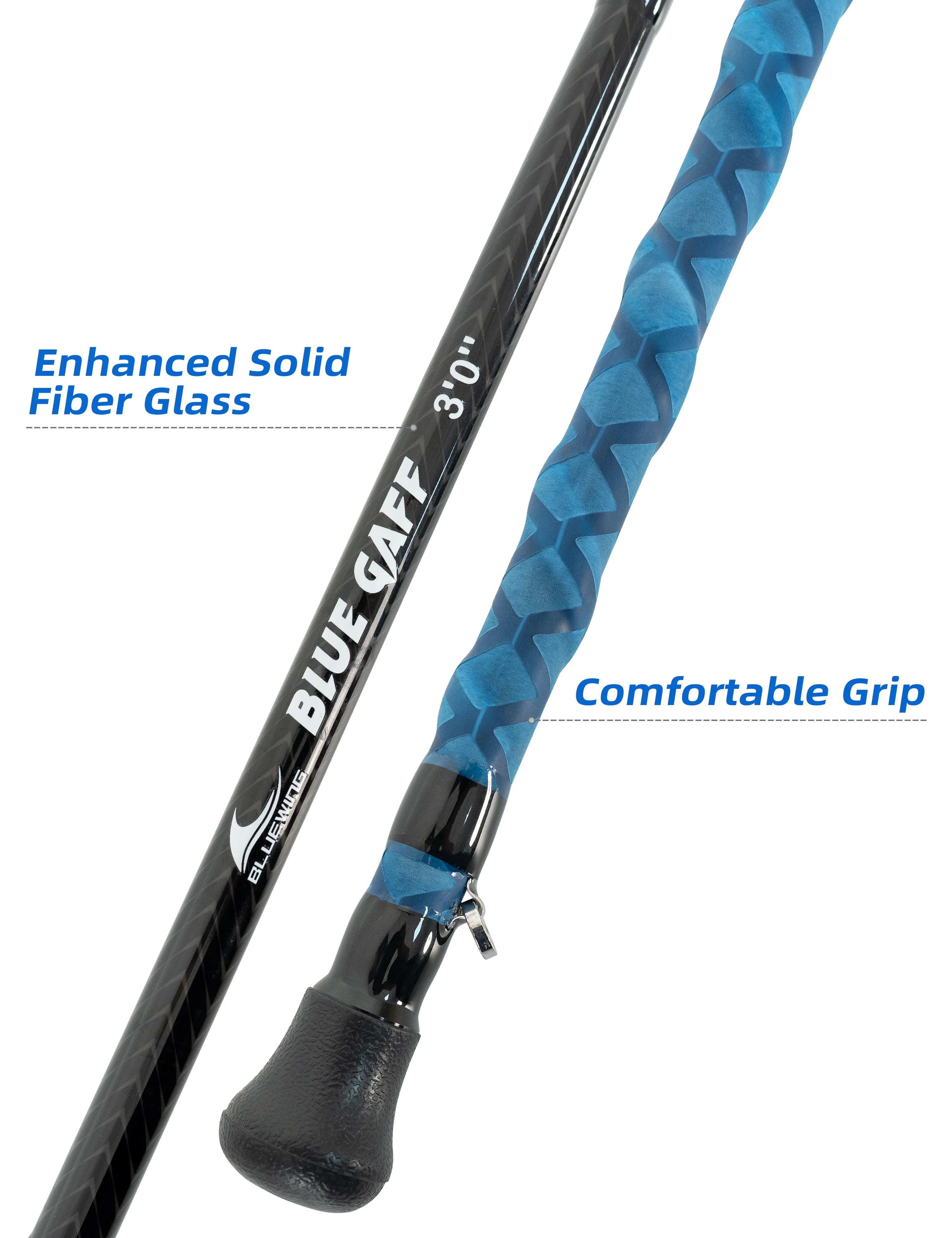 Fishing Gaff Fiberglass Hook Saltwater Heavy Duty Gaffs with Stainless Steel Hook Big Game Gaff for Tuna Shark Marlin Fishing