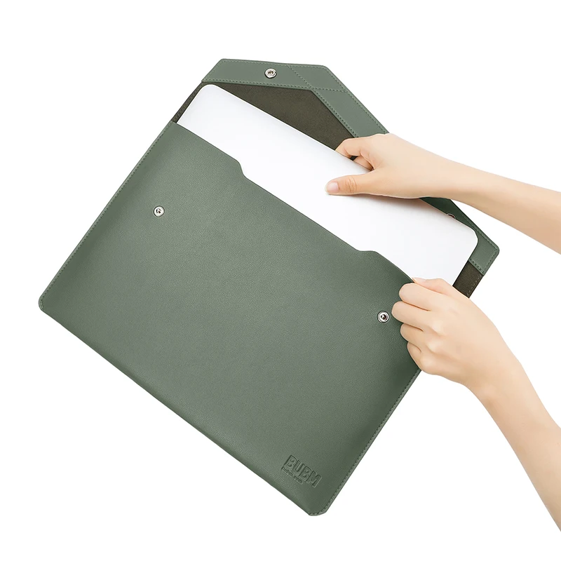 BUBM 13 inch Waterproof Slim PU Leather Fundas Labtop Bag Laptop Tas Taschen Sleeve Case for Macbook air pro