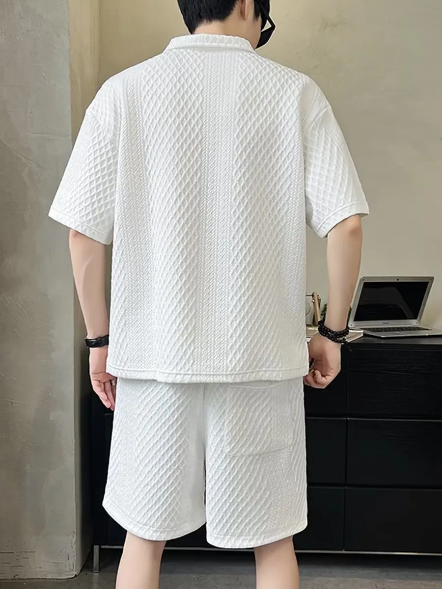 Five quarter sleeve new five quarter pants fashion lazy casual suit summer men