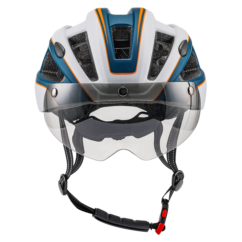 ANTMAX One Piece EPS Foam Lightweight Detachable Magnetic Goggles Cycling Helmet Adjustable for Adult Men Women Mountain & Road