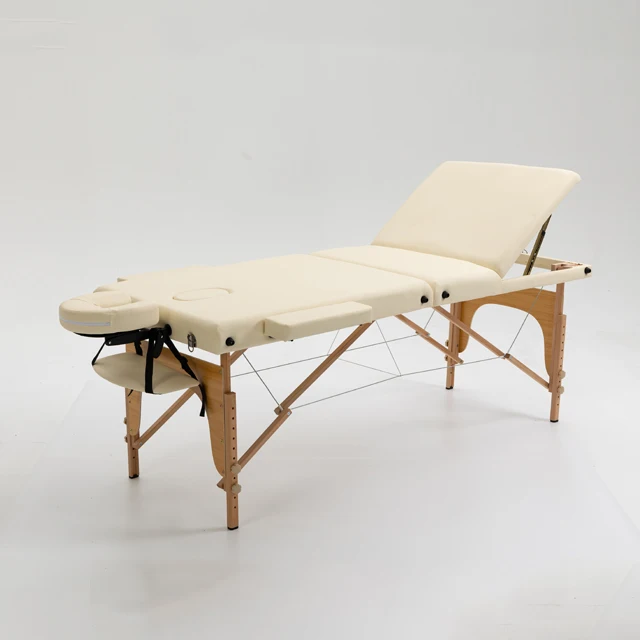 Cheap Price 3 Section Wooden Massage Table  And Spa Bed Massage Table And Professional