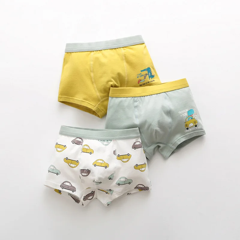 
Wholesale high quality organic cotton underwear boys cartoon panties briefs 3pcs/set 9U310 