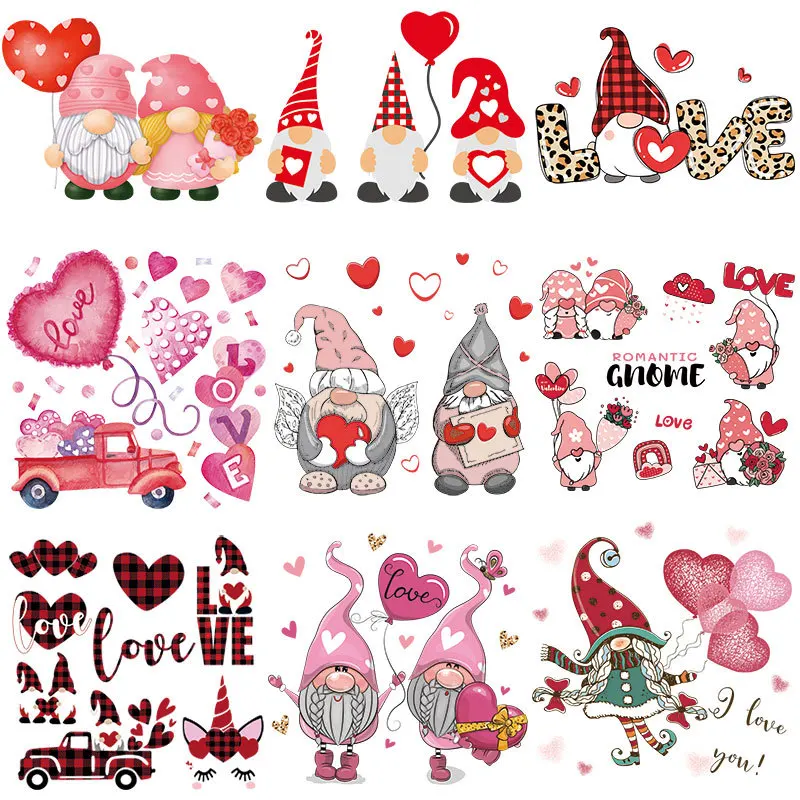 Valentines Day Gift Customize Fast Sample Dtf Heat Transfers Print Garment Washable 3d Silicone Heat Transfer Stickers Clothing