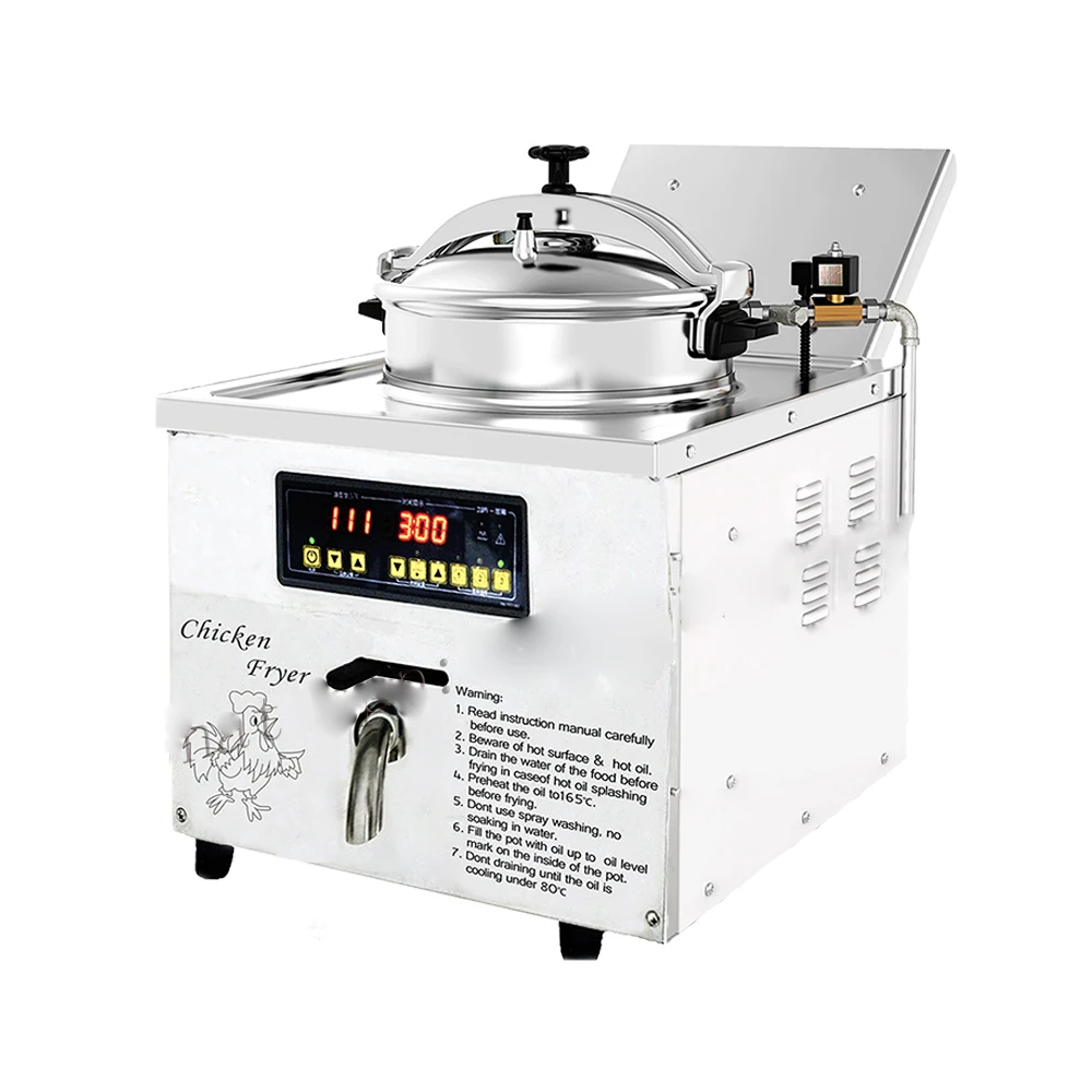 16L Commercial Desktop Electric Pressure Deep Fryer for Restaurant