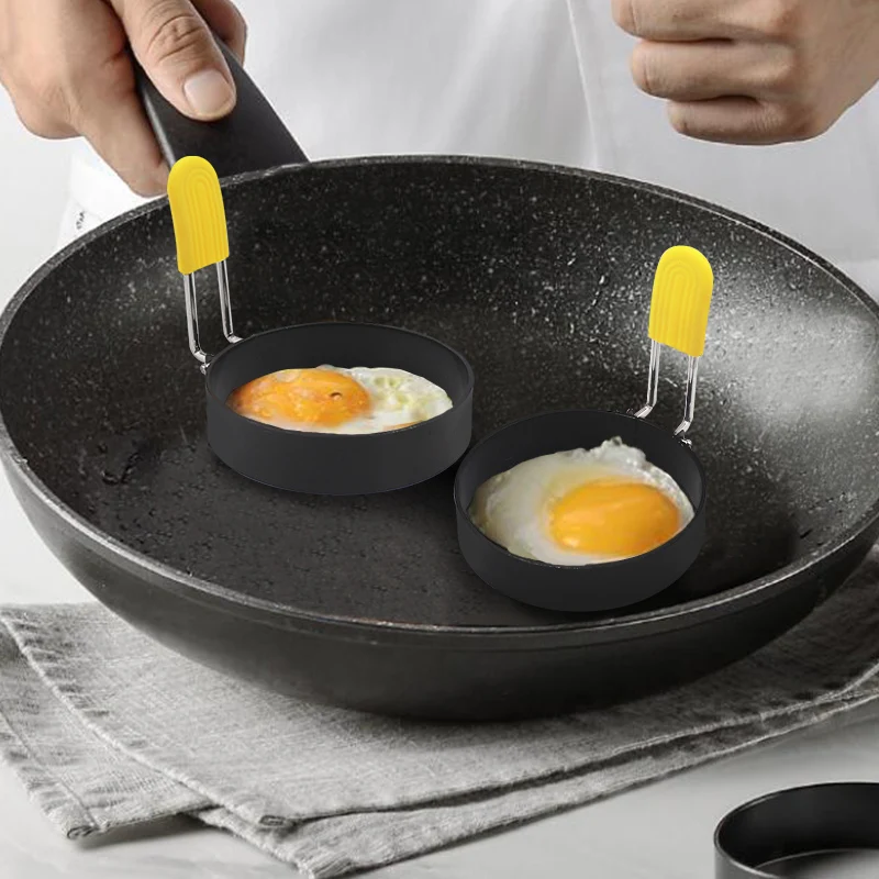 Stainless Steel Non-Stick Egg Cooker,Round Egg Shaper Mold,Egg Frying Ring for Cooking Breakfast