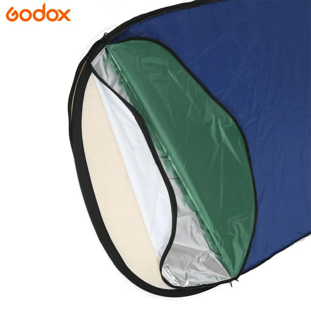 Godox 150*200cm 7 in 1 Reflector 7 Color Photography Collapsible Portable Light Diffuser Round Reflector For Photo Multi Color