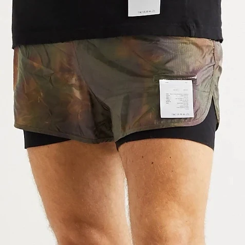 Custom tie dye ripstop trail running double layers shorts for men