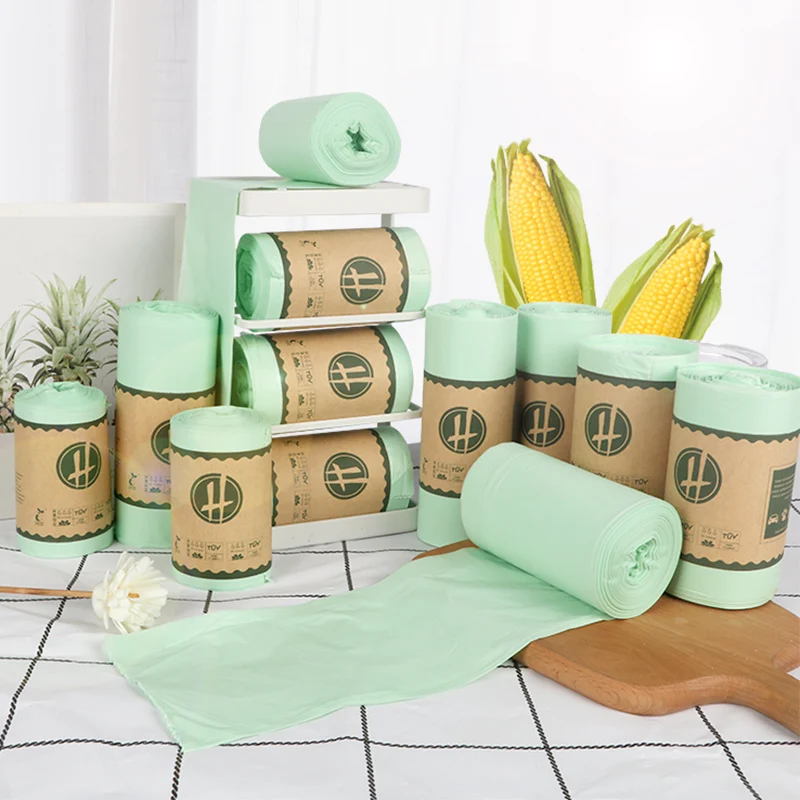 50 Rolls Small Size 100% Biodegradable Eco OEM Heat Seal Hdpe Garbage Bag