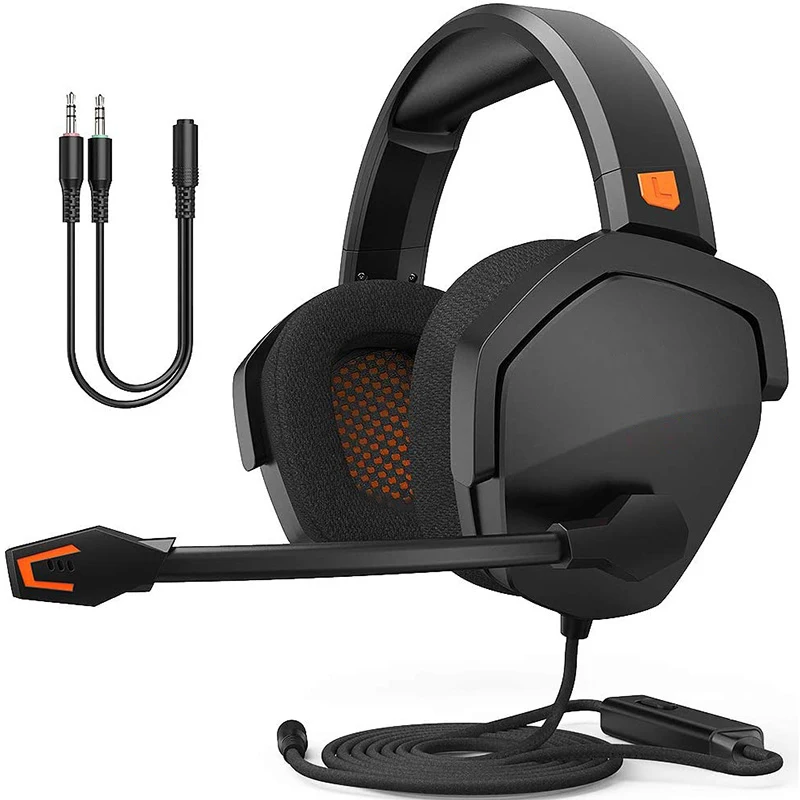 Personalized Pc Headset Cheap Wired Headphones with Mic Black Over Ear Game Headset