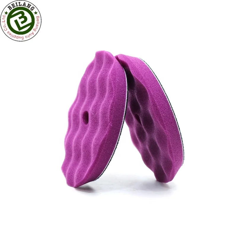 Newest Wave Sponge Auto Care Purple Cutting Pad 5inch Foam Buffing and Polishing Pad