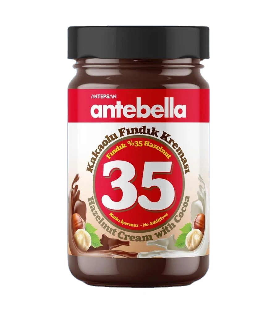 320gr GLASS JAR, %35 HAZELNUT RATE, NO ADDITIVES, HIGH QUALITY SPREAD CHOCOLATE CREAM NEW PRODUCT FROM TURKEY