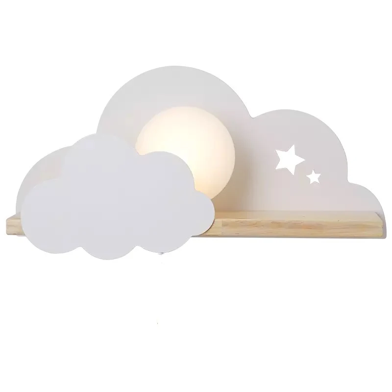 Wooden House Shaped led night light Wall  Shelf