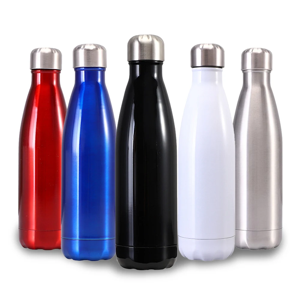 Factory Wholesale Custom 500ml Sport Thermal Flask Cola Shape Double Wall Thermos Insulated Stainless Steel Vacuum Water Bottles