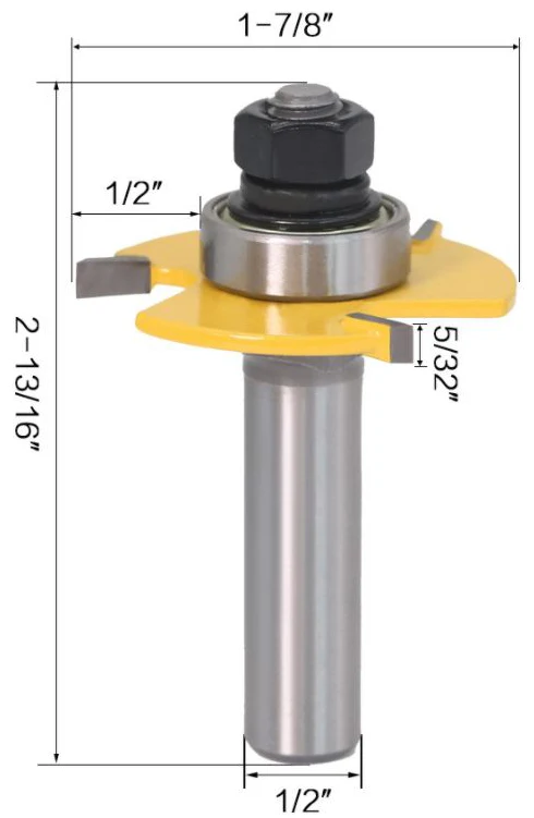 T type Woodworking router bits for slot cutting with 3 tooth 6 8 12mm 1/4 1/2 shank CNC milling cutter carpenter engraving tools