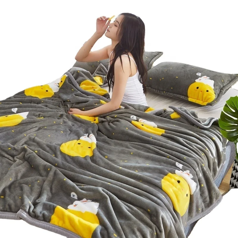 MITO Factory bed blanket animal lamb wool bed warmer blanket for winter bed