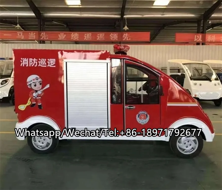 Factory Cheap price MINI 4 wheel fire emergency patrol electric fire truck for sale