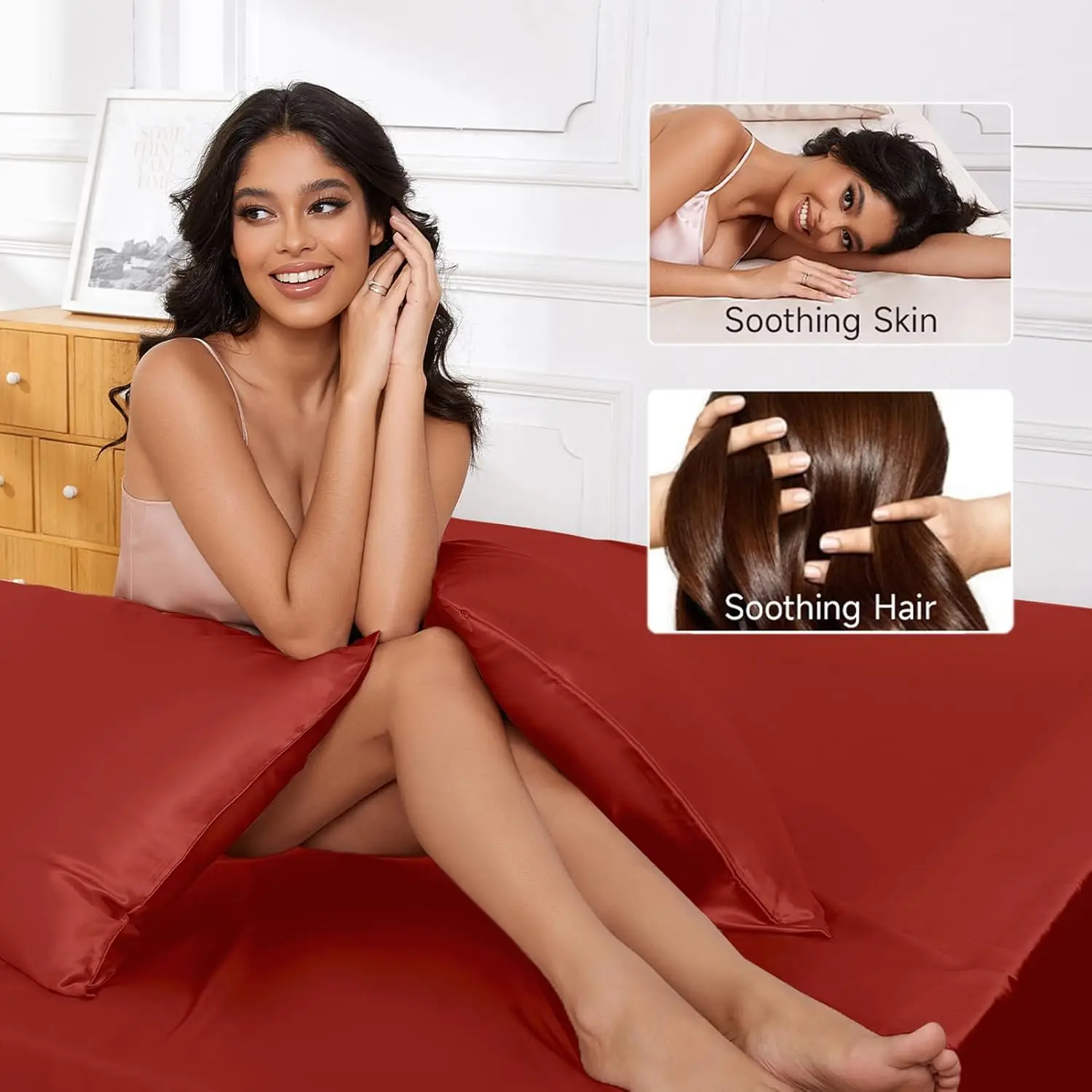 Bedding Set Silk Pillowcases 19/22/25 Momme Beauty Skincare 100% Mulberry Silk Fabric King Size Woven Simple 80 Solid Grade a