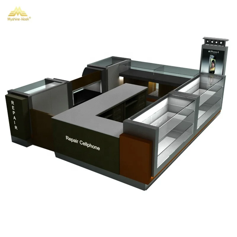 High End Shopping Mall electronics showcase display Cellphone Accessories Kiosk for Mobile Phone Store