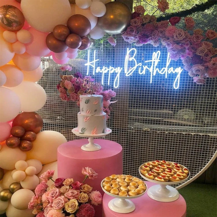 2021 popular acrylic custom new advertising wedding party birthday decoration flexible high quality led light corona neon sign