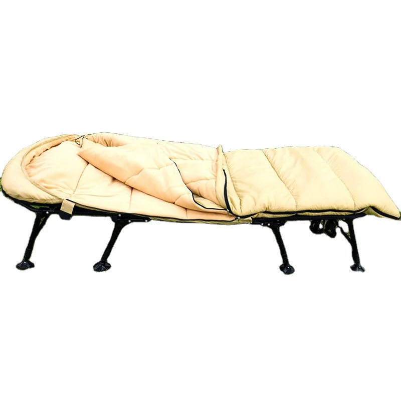 Autumn Winter Double Folding Bed Plush Thick Sleeping Bag Bedroom Modern Design-for Outdoor Fishing Living Room Park