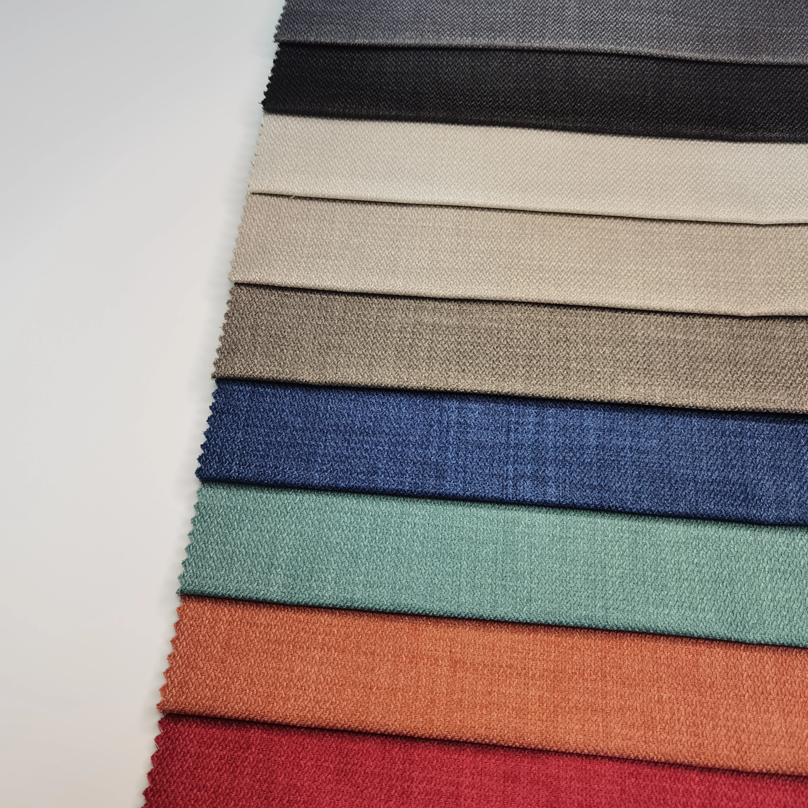 Wholesale Decorative Living Room 100% Polyester Woven Linen Look blackout curtain fabric