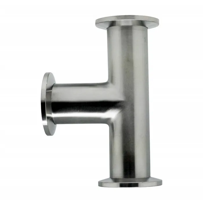 Stainless Steel 304L 316L Vacuum Pipe Fittings KF25 KF40 KF50 Equal Tee Flanges