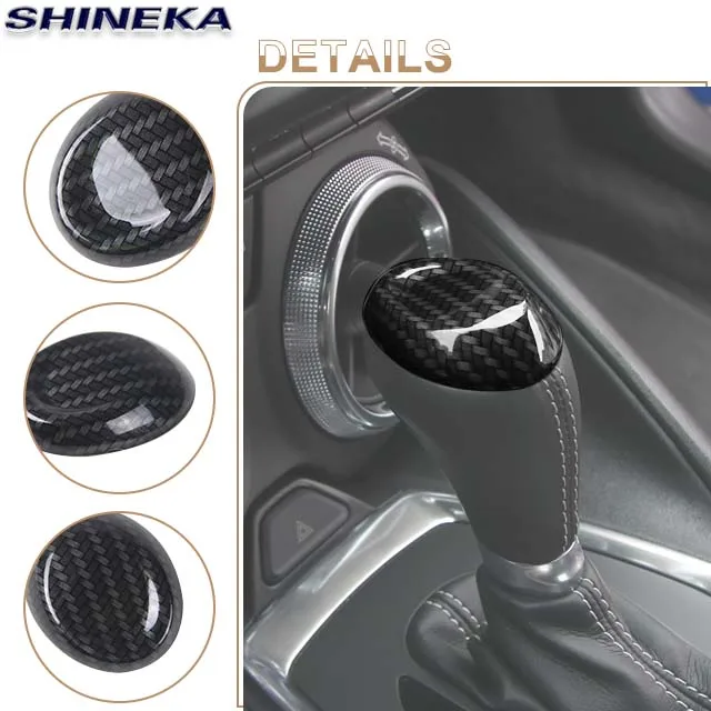 ABS Car Decorative Accessories Gear Headpiece Gear Shift Knob Cover Trim For Chevrolet Camaro 2017+
