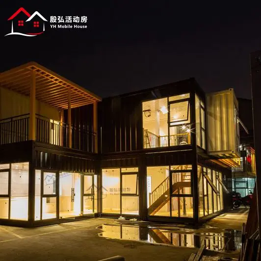 Movable Container Shops Bar Mobile Coffee Shop Container House Prefab House Prefabricated 2 Storey Flat Pack Container House