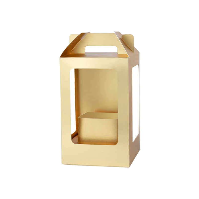 Flower box luxury packaging bag flower pattern type folding style box with window