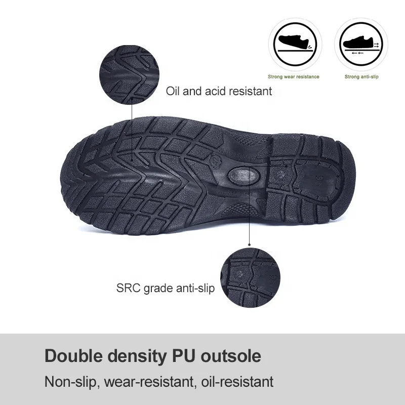 Anti-smashing and puncture-proof steel head in the foot protection shoes leather labor insurance shoes