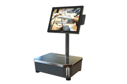 ACS-S100  Promotional advertising screen advanced self-checkout label printing digital weight scale