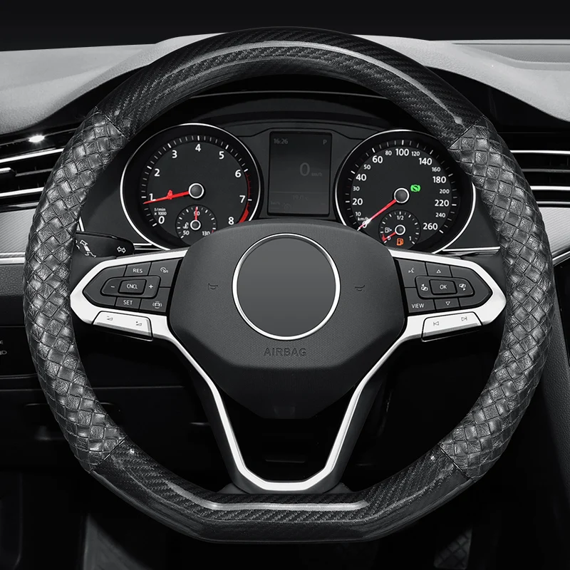 Dedicated for Infiniti Steering Wheel Cover Q50 Q60 Q30 QX60 QX50 QX70 G37 G35 G25 FX35 EX35 M35 Carbon Fiber Auto Accessories