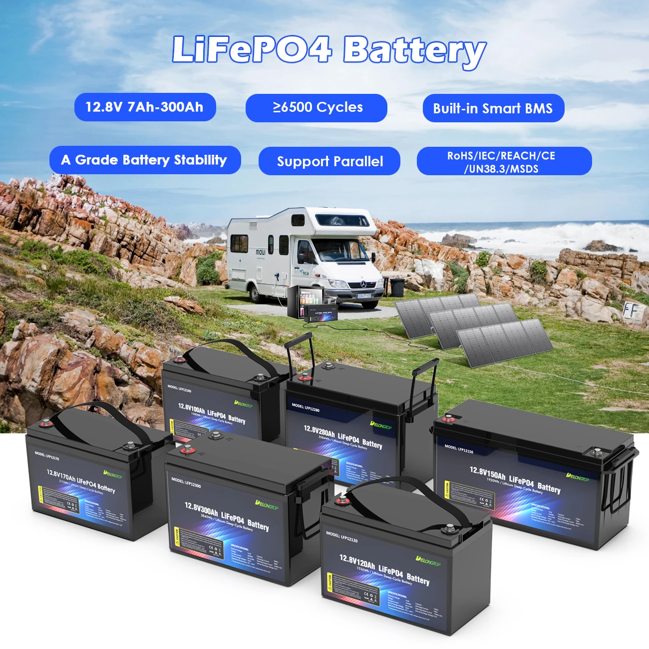 lithium ion batteries 12V 100ah 200ah 300ah AKKU Lifepo4 Lithium ion Battery Deep Cycle for Solar Systems 12 Volt Batteries