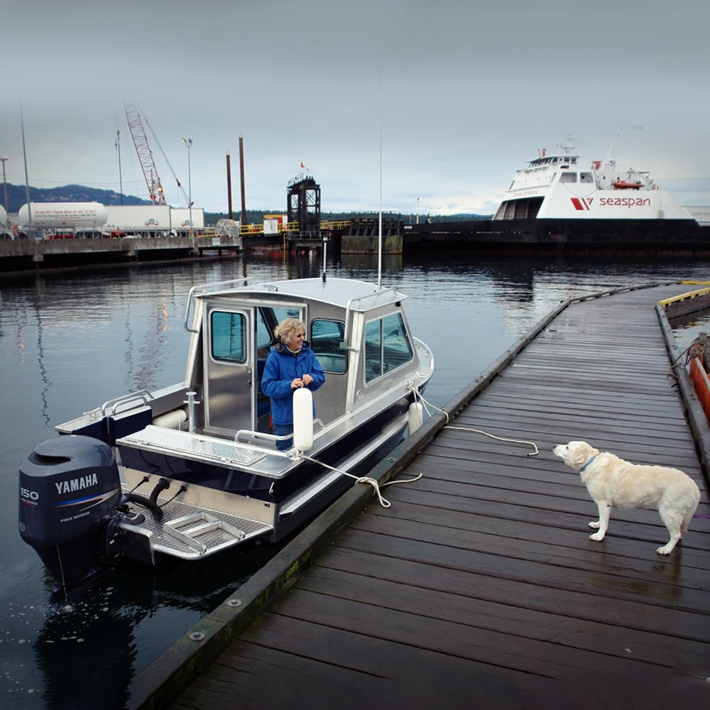 2021 22Ft Ecocampor all welded cabin house  boat outboard  aluminum fishing yacht for sale