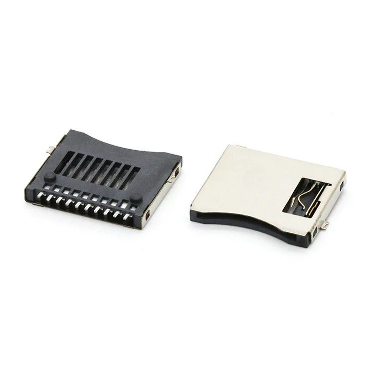 10Pin Simple Switch Type No-push Female Micro  SD Memory Card Connector