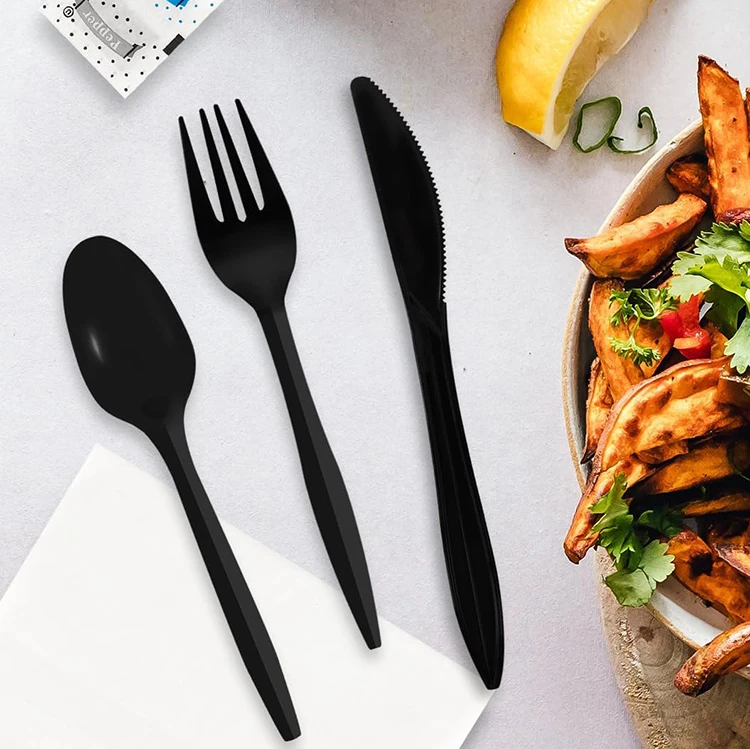 Plastic Tableware Spork Fork Spoon And Knife Individual Packaging Disposable Utensils Flatware PP Cutlery