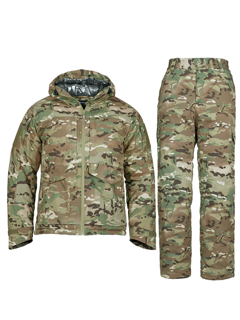 Winter Camo Hunting Clothes Heat Reflective Heat Tactical Clothing  Men Warm Cotton Tactical Suit Uniform