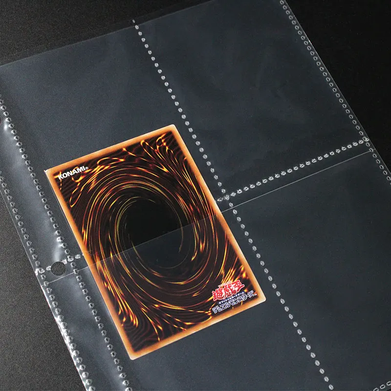 4-Card Protector Sleeves Pocket Gaming Trading Card Album Pages Binder Sheets For Stickers Stamps In Stock